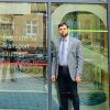 Image of Mohammad Sarker outside the Institute for Transport Studies at the University of Leeds