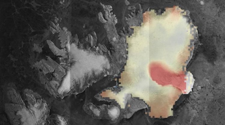 Arctic ice cap slides into the ocean