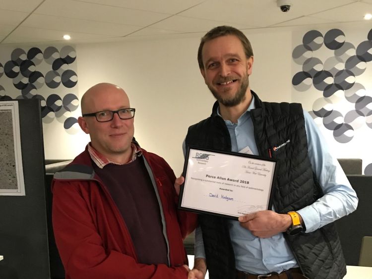 Prestigious sedimentology award for Prof Hodgson