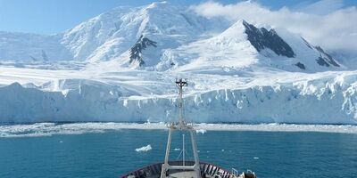 Looking towards William Glacier from a ship