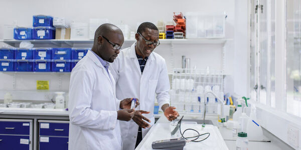 Researchers in a SEE lab