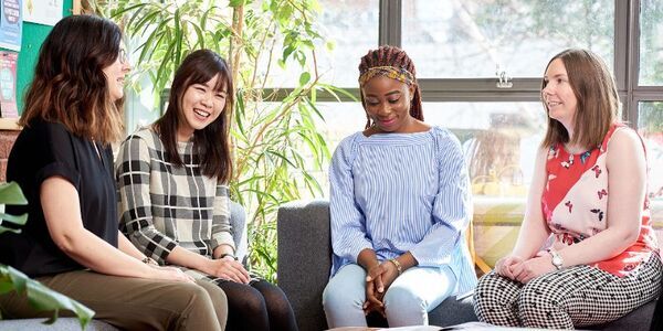 Food Science students talking in the foyer