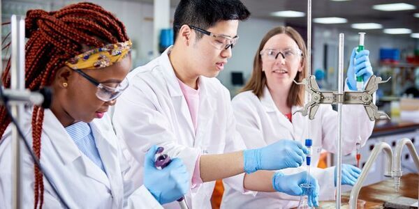 FSN students researching in lab