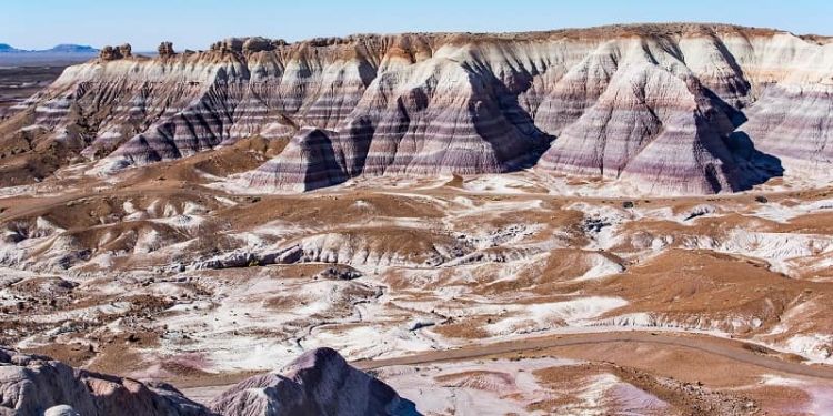 Sedimentary basin and mountains
