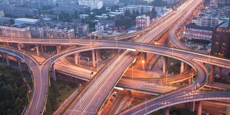 Road junction in China